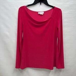 Star Vixen Top Women’s Large Pink Long Sleeve Nylon Blend Stretch